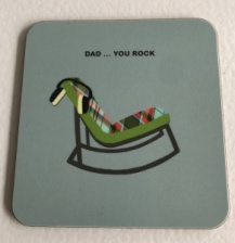 ''Dad You Rock'' Coaster by Sally Scaffardi